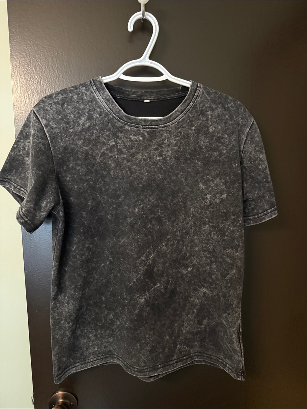 Women's Wash Black Short-Sleeve Crewneck T-Shirt